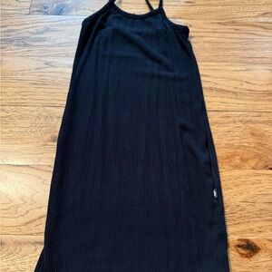 Kyte BABY Black Ribbed Cami Kids Dress